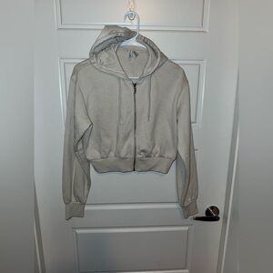 Divided Off-White Zip-Up Hoodie